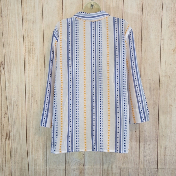 Alfred Dunner Multi Color 3/4 Sleeve Blouse/ Tunic Top XL Spring! - Picture 8 of 11